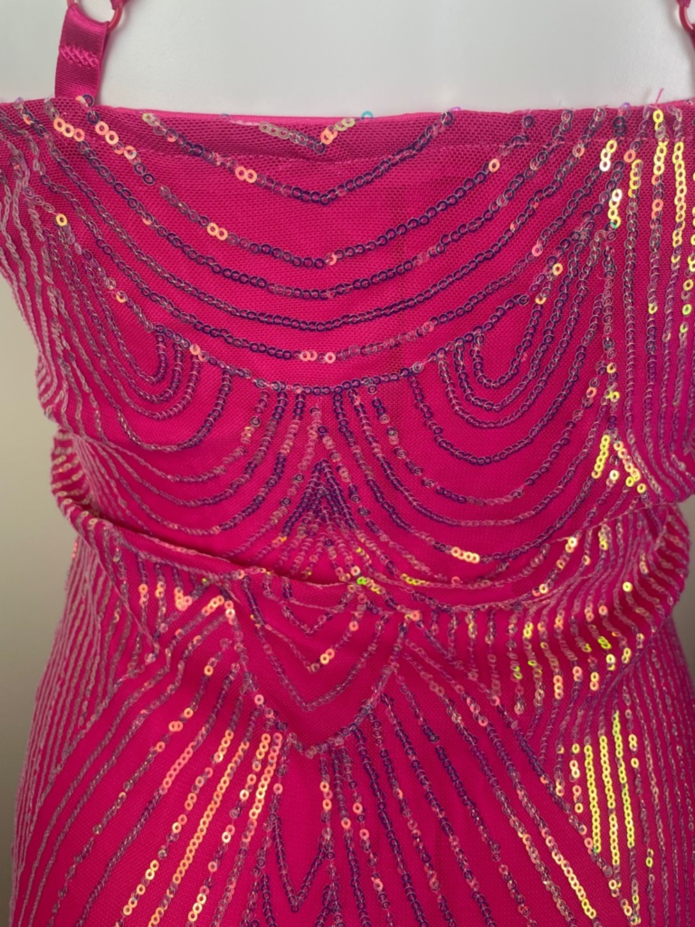 Stretchy Sequin Fringe Party Dress - Picture 3 of 13